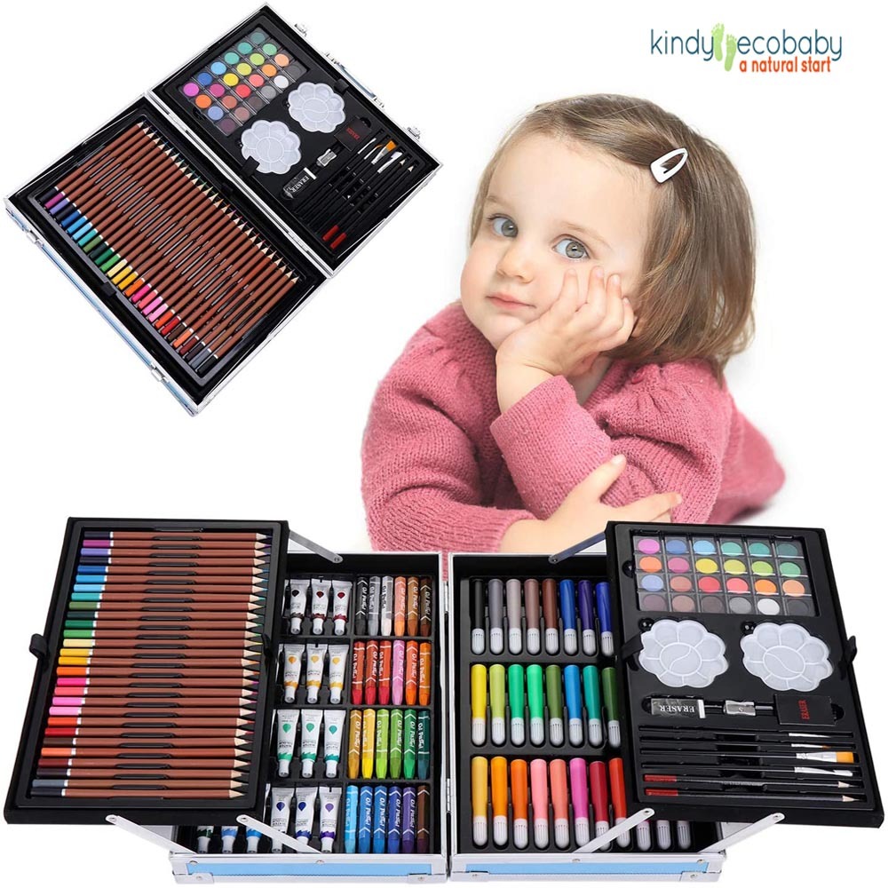 Triani 150Pcs Kids Art Supplies, Portable Painting & Drawing Art Kit for  Kids with Oil Pastels, Crayons, Colored Pencils, Watercolor Pens Art Set  for Girls Boys Teens 3-12 - Walmart.com