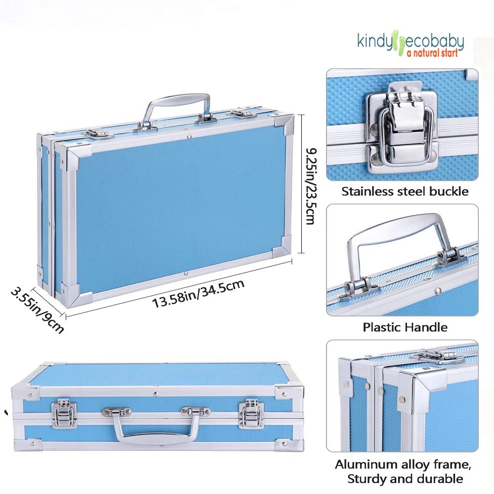 Art Set with Aluminium Folding Case for Kids - 145 Piece Set - Baby Blue, Shop Today. Get it Tomorrow!