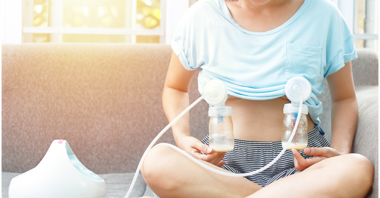 Breastfeeding mother relaxing in a comfortable chair, illustrating healthy feeding routines