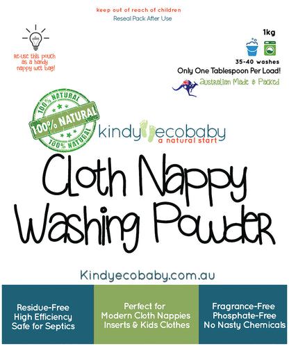 Eco Laundry Powder – Natural, Grey-Water Safe (1kg / 2.5kg / 5kg)